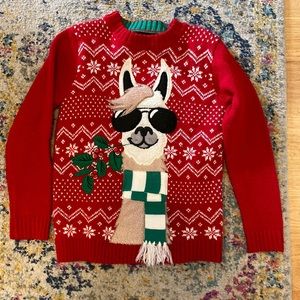 Kids Llama Ugly Christmas Sweater